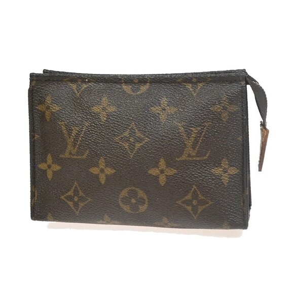 LOUIS VUITTON Poche Toilette 15 Clutch Pouch Bag Monogram Leather M47546 05FB859 - Picture 1 of 13